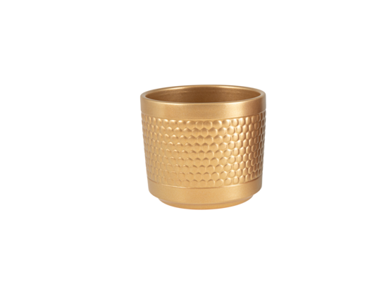 Osłonka ceramiczna cylinder 996 16 cm perłowy złoty