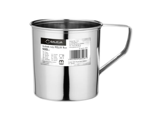 Kubek nierdzewny FELIX 9 cm