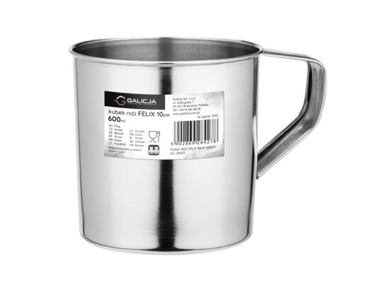 Kubek nierdzewny FELIX 10 cm