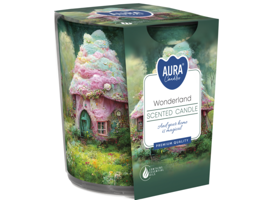 Świeca w szkle SN72S-56 baśniowa kraina BISPOL