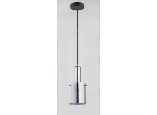 Lampa wisząca Celia Silver 1-płomienna czarny/chrom klosz grafit