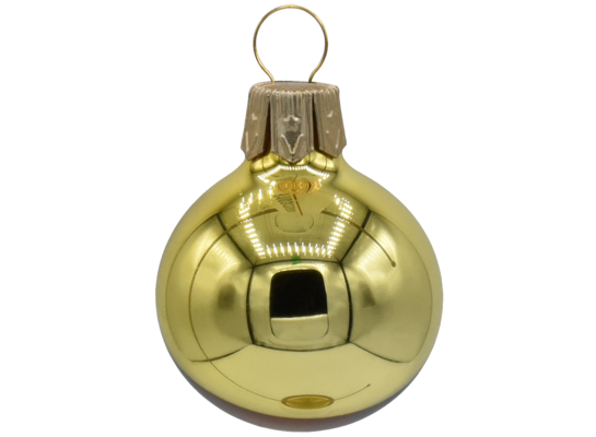 Bombka szklana złota 3 cm 20 sztuk złoty