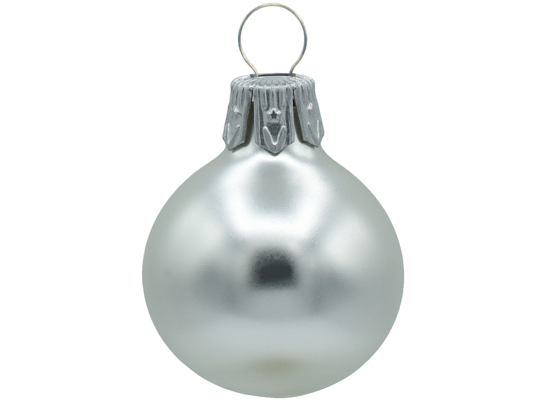 Bombka szklana 4 cm 12 sztuk srebrny