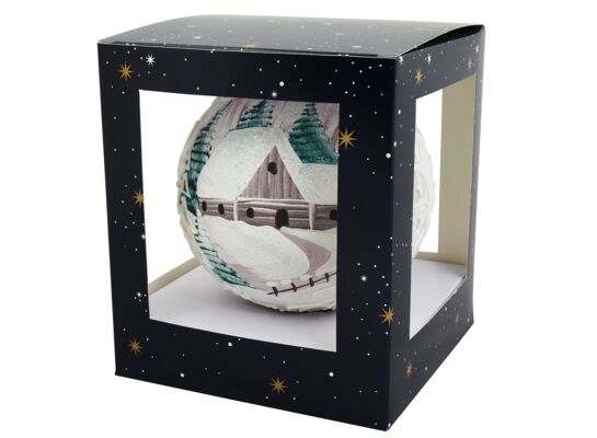 Bombka szklana ręcznie dekorowana pejzaż mix 10 cm