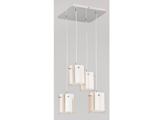 Lampa wisząca ASHLEY AMBER 4-płomienna