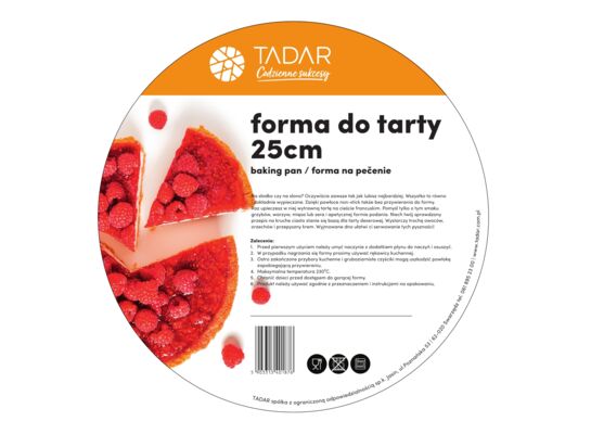 Forma do tarty okrągła z wyjmowanym dnem 25 cm