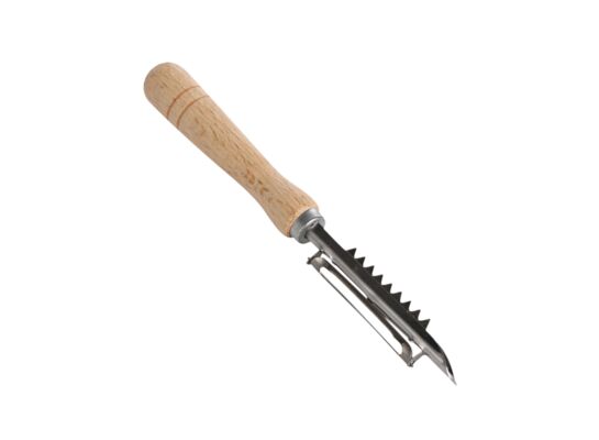 Skrobak z ruchomym ostrzem i drewnianym uchwytem