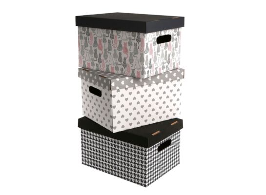 Pudełko ozdobne 35 x 26 x 21 cm wielokolorowe