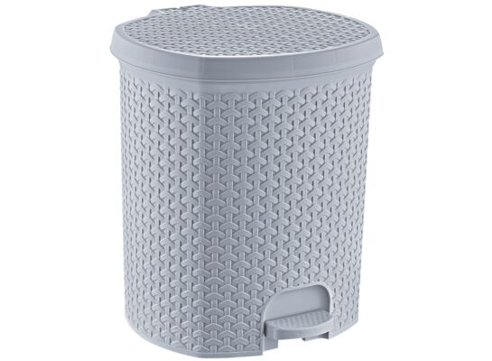 Kosz na śmieci z pedałem Tjark "rattan-style" 21 l nordic grey