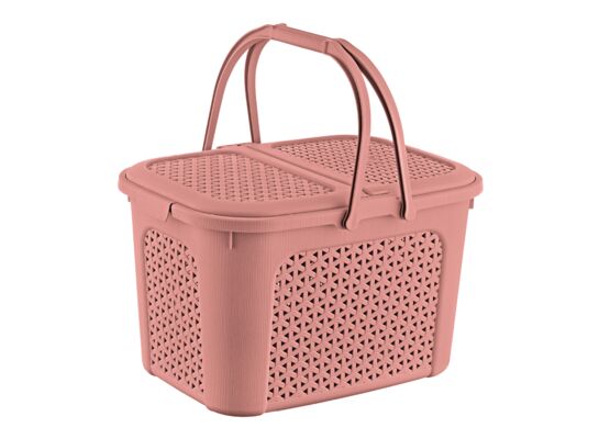 Koszyk piknikowy inka "rattan-style" nordic red