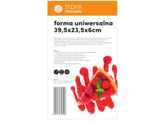 Forma do pieczenia uniwersalna prostokątna 39,5 x 23,5 x 6 cm