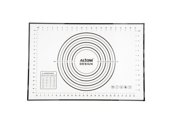 Stolnica silikonowa z nadrukiem 60 x 40 cm biały