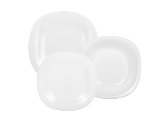 Komplet obiadowy dla 6 osób Carine 18-elementowy biały LUMINARC