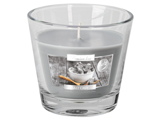 Świeca w szkle SN90-313 grota solna BISPOL