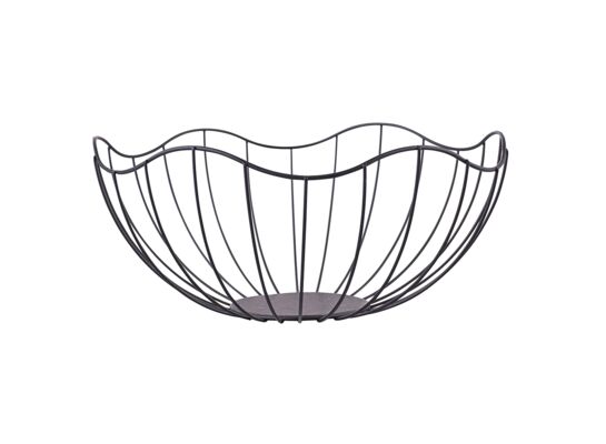 Koszyk metalowy kwiat 28 x 12 cm czarny