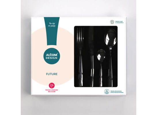 Komplet 24 sztućców Future pudełko folk