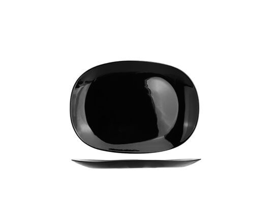Półmisek szklany Black Harmony 30,5 x 22 cm czarny