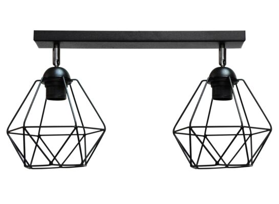 Lampa sufitowa 2-punktowa TEKSAS czarna 2x E27