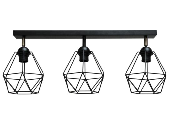 Lampa sufitowa 3-punktowa TEKSAS czarna 3x E27