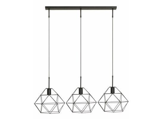 Lampa wisząca 3-punktowa BOSTON czarna