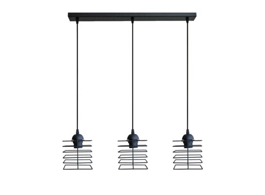 Lampa wisząca 3-punktowa DAKOTA czarna 1x E27