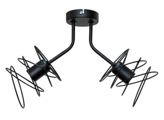 Lampa sufitowa 2-płomienna GARET czarna