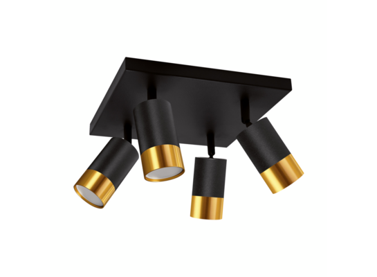 Listwa sufitowa Puzon SPT GU10 4D czarno-złoty Strühm