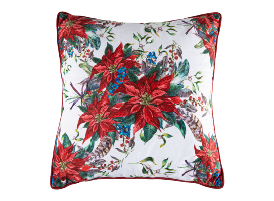 Poduszka świąteczna 45 x 45 cm poinsecja