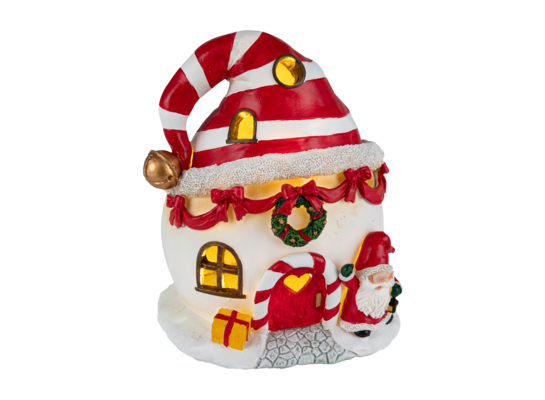 Figurka domek LED 17,5 x 14,5 cm