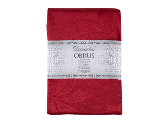 Obrus 140 x 220 cm poisencje bordowy