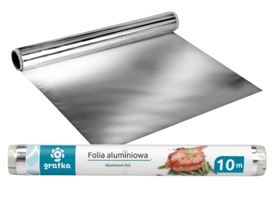 Folia aluminiowa 10 m x 28 cm rolka GRATKA