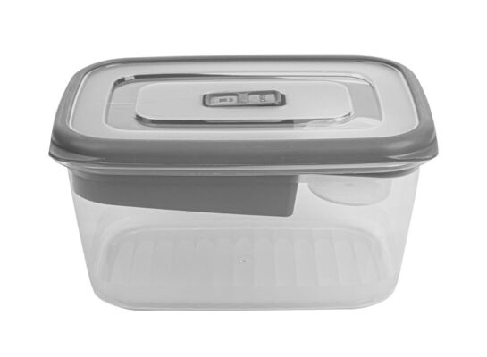 Pojemnik śniadaniowy dzielony 1,7 l z pojemnikiem na sos szary