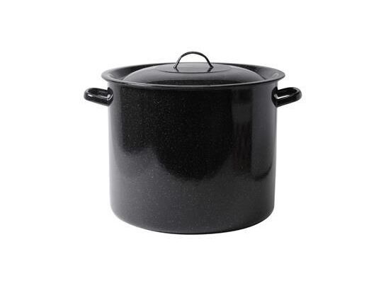 Garnek emaliowany gładki z pokrywką 36 cm 30 l