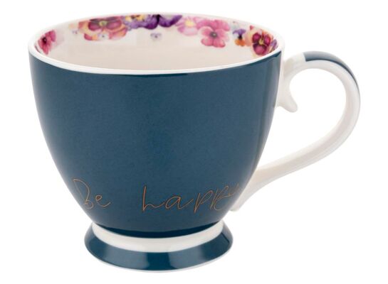 Kubek na nóżce BRATKI niebieski 400 ml