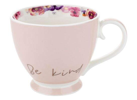 Kubek na nóżce BRATKI różowy 400 ml