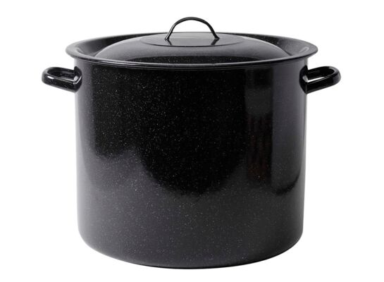 Garnek emaliowany gładki z pokrywką 40 cm 40 l