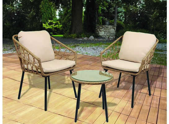 Zestaw mebli ogrodowych Master Grill & Partry 2 osobowy brązowy