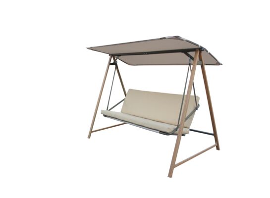 Huśtawka z zadaszeniem Zen 224 x 131 x 168 cm beżowy