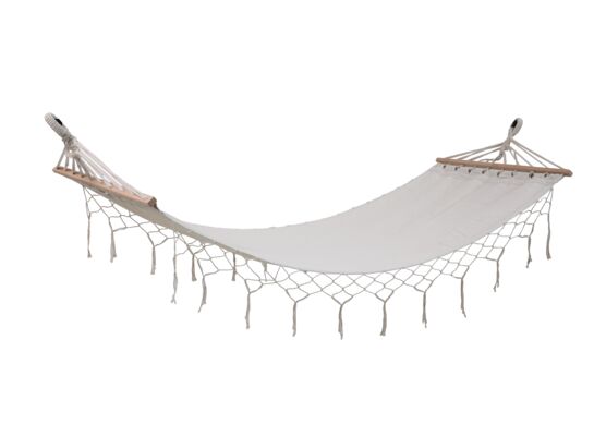 Hamak z frędzlami 100 x 200 cm kremowy