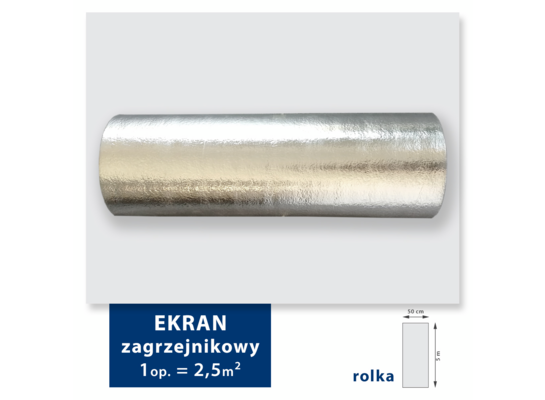 Ekran zagrzejnikowy rolka 50 x 500 cm x 3 mm 2,5 m2