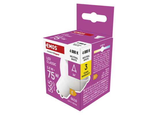 Żarówka LED Classic GU10 5,8 W (75 W) 565 lm neutralna biel