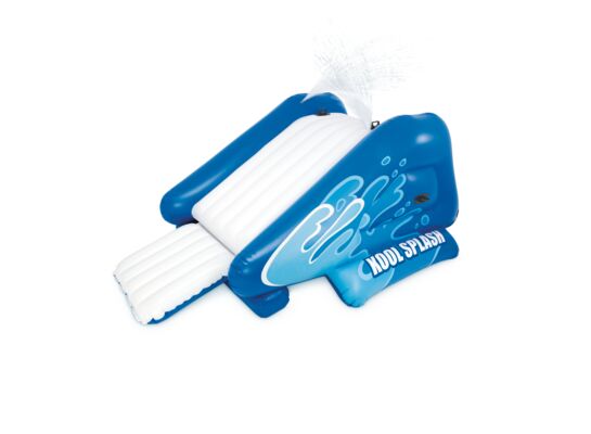 Pływająca zjeżdżalnia dmuchana 333 x 206 x 117 cm biało-niebieski