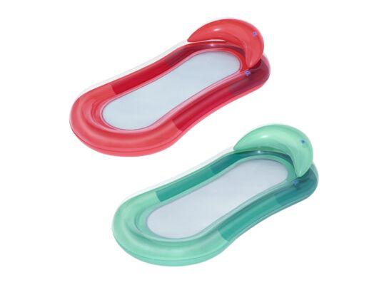 Materac dmuchany z oparciem Aqua Lounge 160 x 84 cm czerwony / zielony Bestway