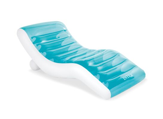 Leżanka dmuchana z uchwytem na kubek 191 x 99 cm biało-niebieski