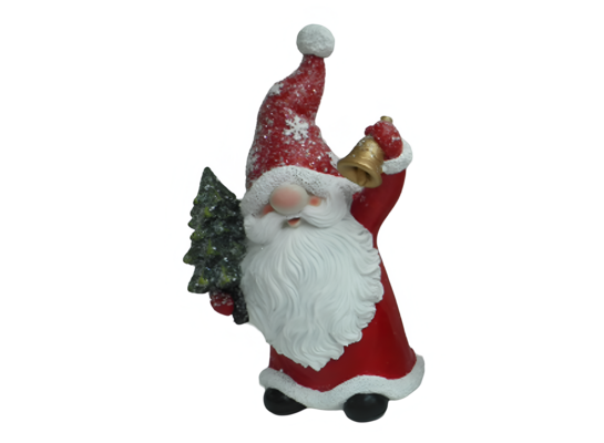 Figurka Święty Mikołaj z dzwonkiem 20 x 10 cm