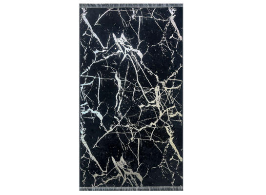 Dywan drukowany Neva petra folia 120 x 160 cm czarno-srebrny