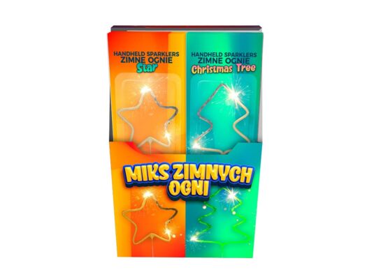 Zimne ognie kształtowe gwiazdka 1 szt.