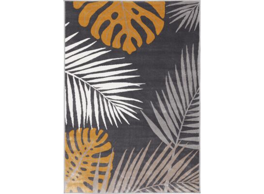 Dywan RIQUEZA 133 x 190 cm złota monstera