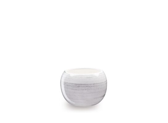 Donica ceramiczna Kula 3 J1536 13 cm biały z czarnym