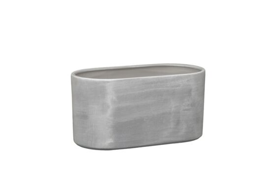 Osłonka ceramiczna Capri Mini R2224 25,0 x 13,5 cm szara